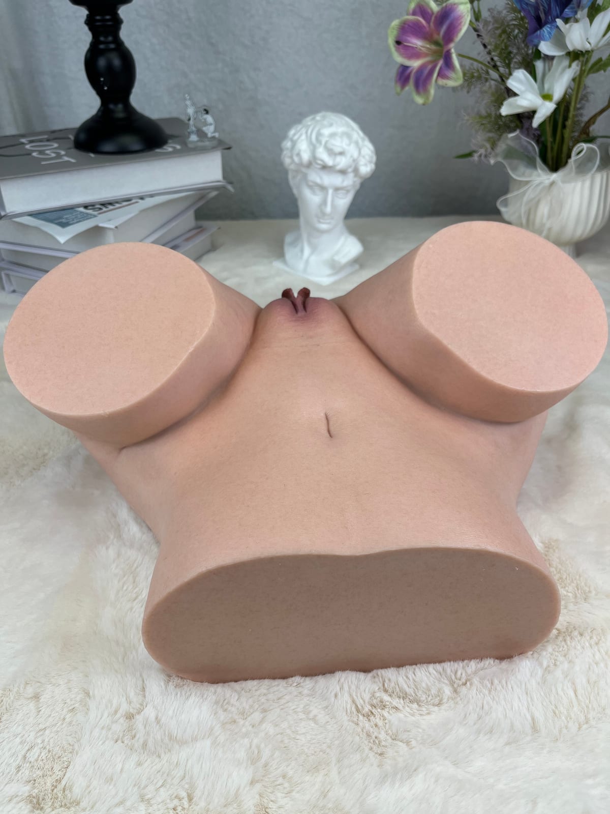 Livraison gratuite丨Modèle de buste en silicone platine moulé 1:1 de 12kg/26,5lb 16