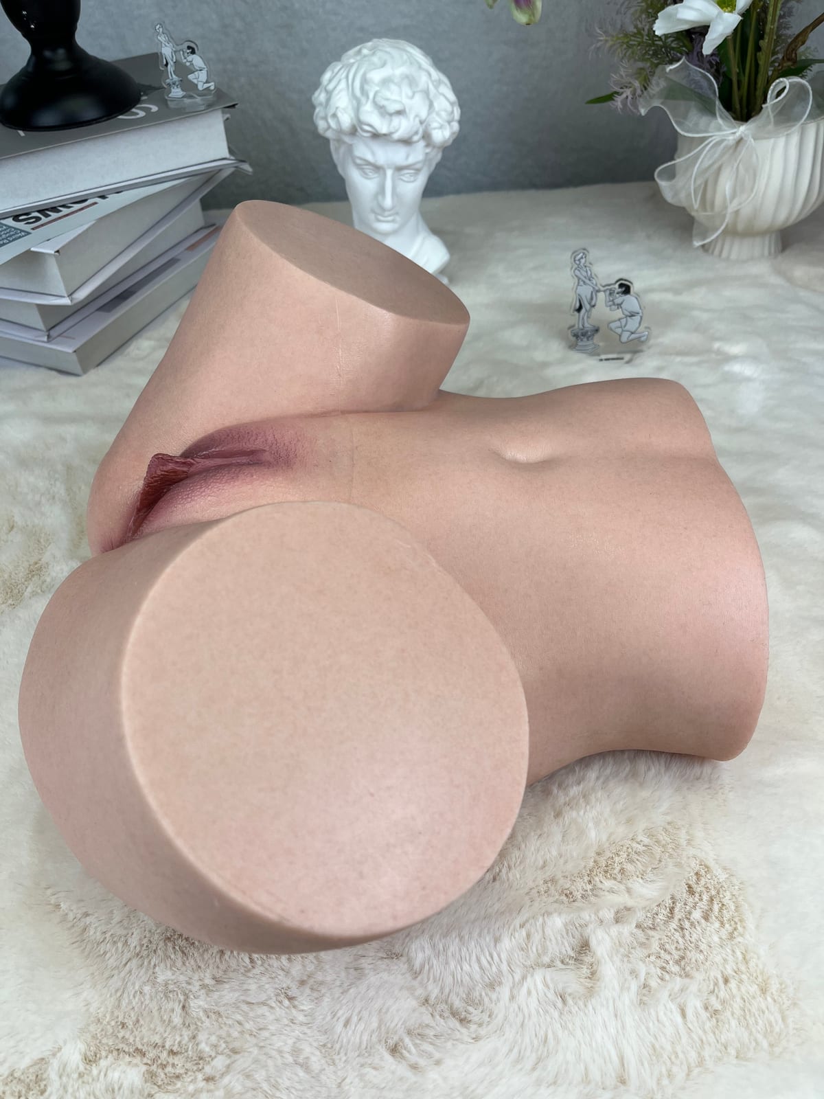 Livraison gratuite丨Modèle de buste en silicone platine moulé 1:1 de 12kg/26,5lb 17