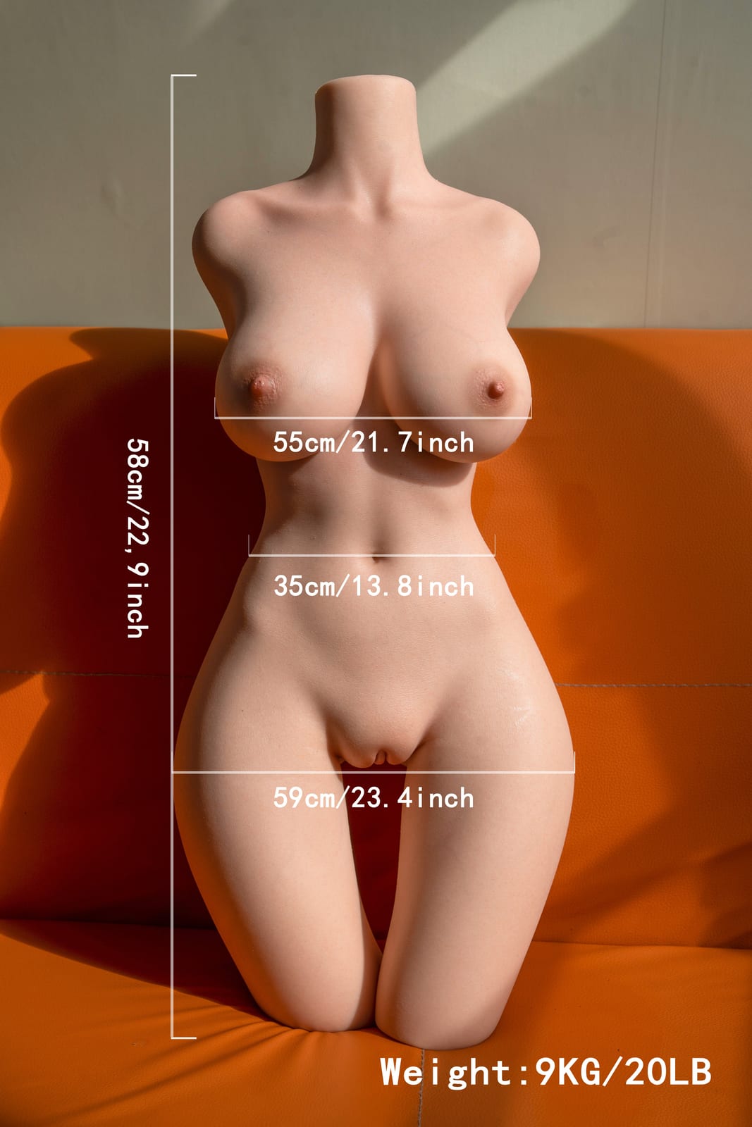 Livraison gratuite丨Buste en silicone médical moulé 1:1 de 9kg/20lb  5
