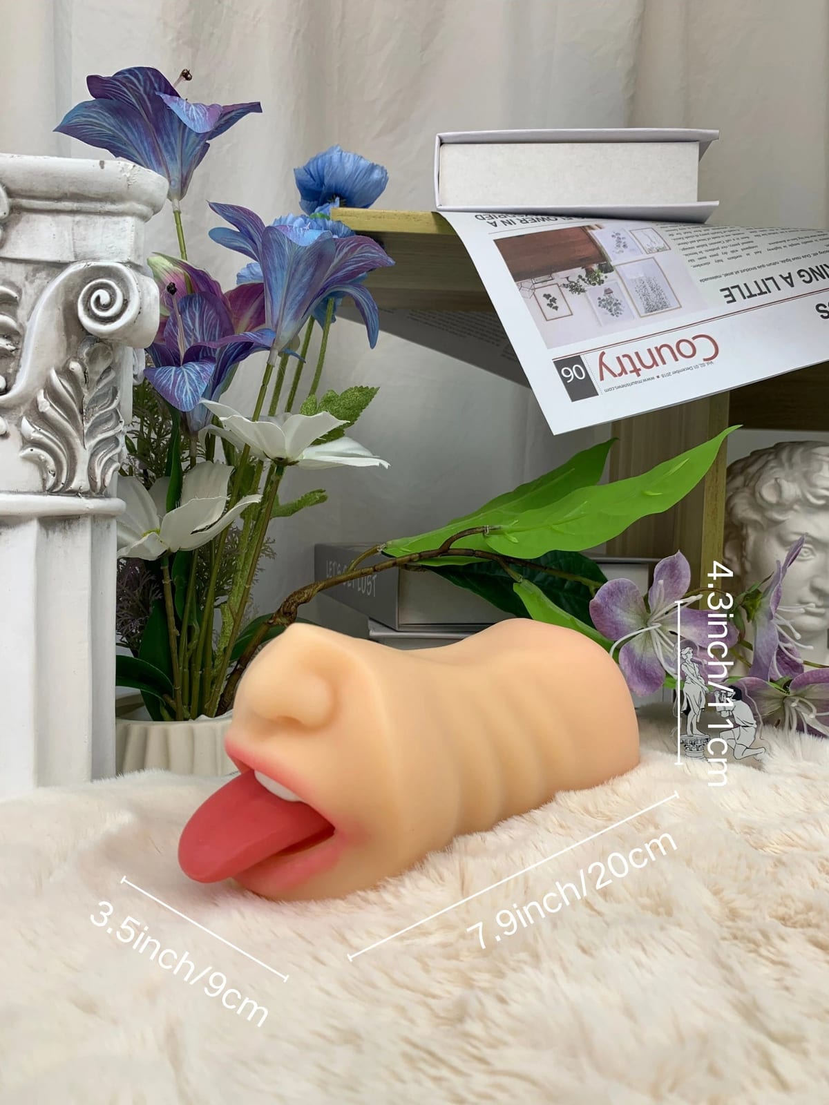 Livraison Gratuite丨Pochette Vaginale Teint Chair avec Dents et Langue et Sensations Orales Réalistes 4