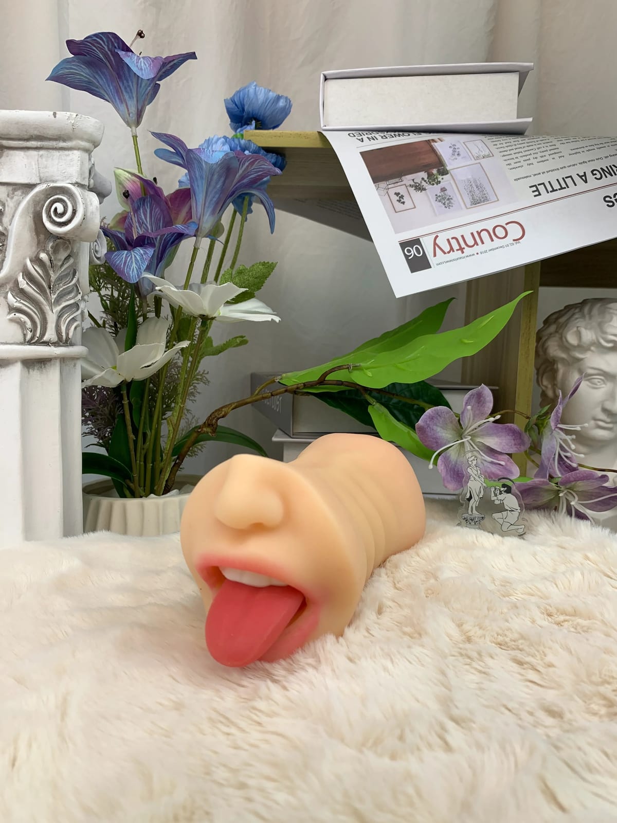 Livraison Gratuite丨Pochette Vaginale Teint Chair avec Dents et Langue et Sensations Orales Réalistes 7