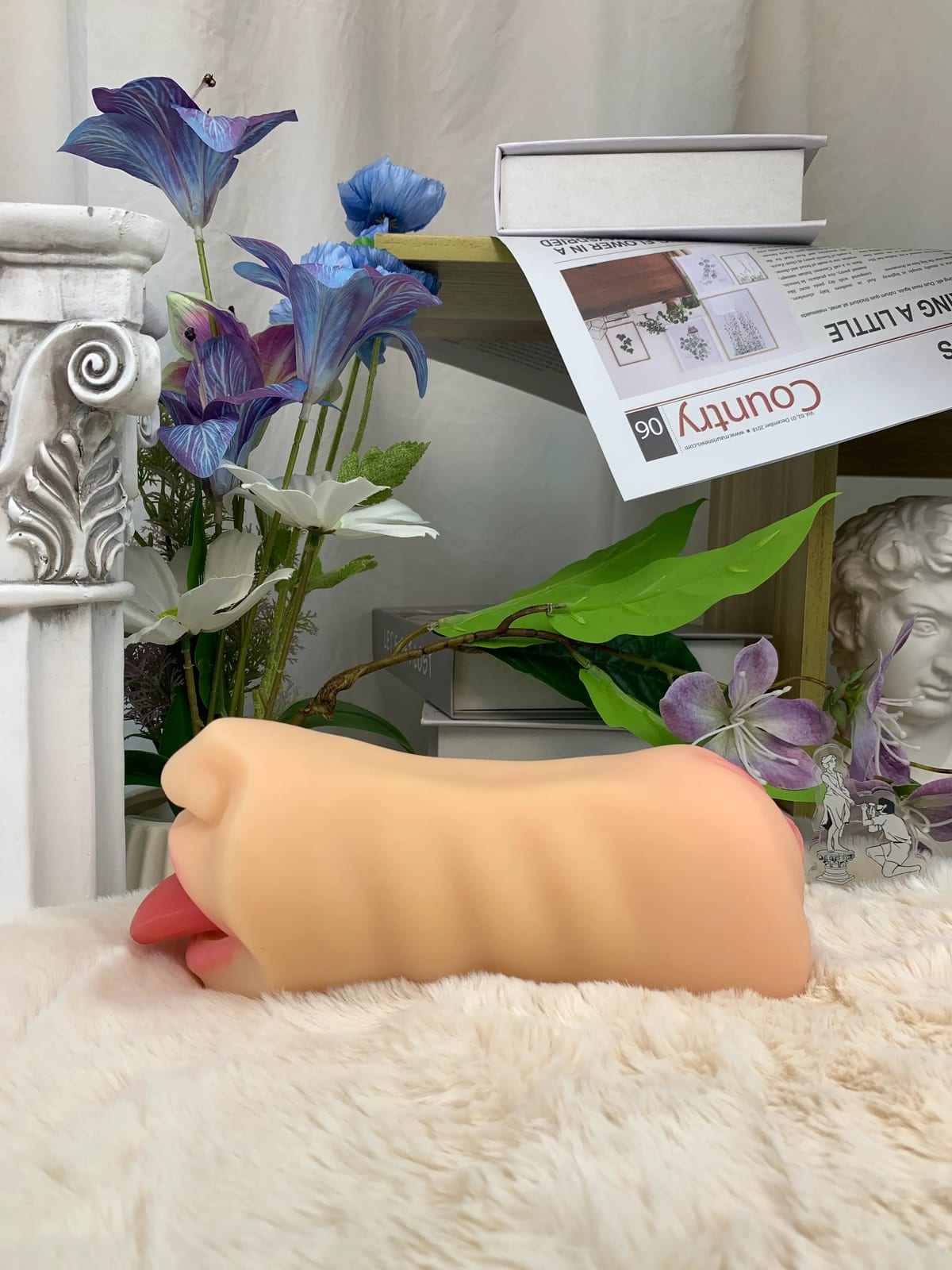 Livraison Gratuite丨Pochette Vaginale Teint Chair avec Dents et Langue et Sensations Orales Réalistes 8