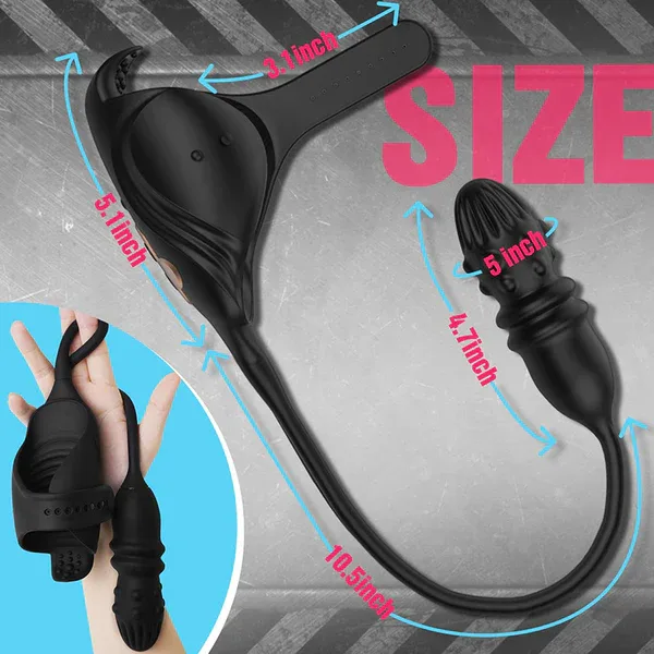 Thrusting & Vibrating Glans Trainer for Intense Penis and Anal Stimulation 2