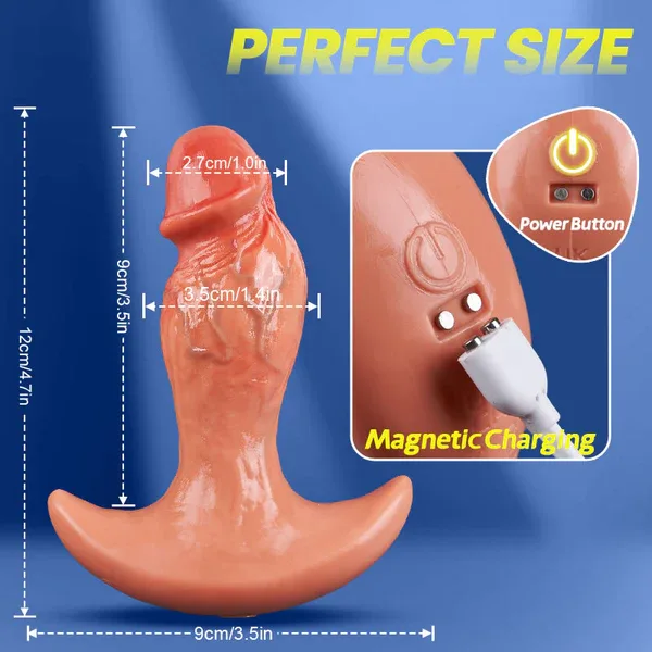 Levi - APP & Remote Control 360° Rotating Vibrating Butt Plug Anal Dildo for Men Women 4