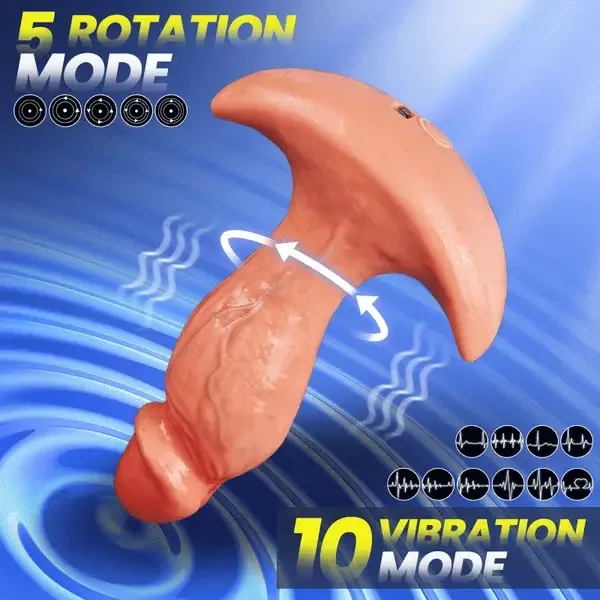 Levi - APP & Remote Control 360° Rotating Vibrating Butt Plug Anal Dildo for Men Women 2