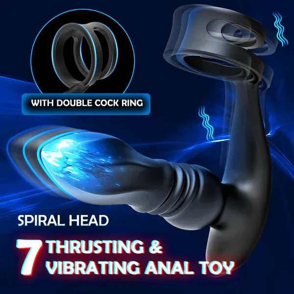 THORY - Thrusting Prostate Massager with Double Cock Rings 5
