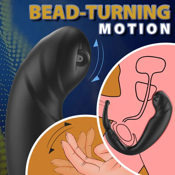 Rainstorm - Bead Massage Multifunctional 9 Vibrating Prostate Anal Plug Solo Male Prostate Massager 6